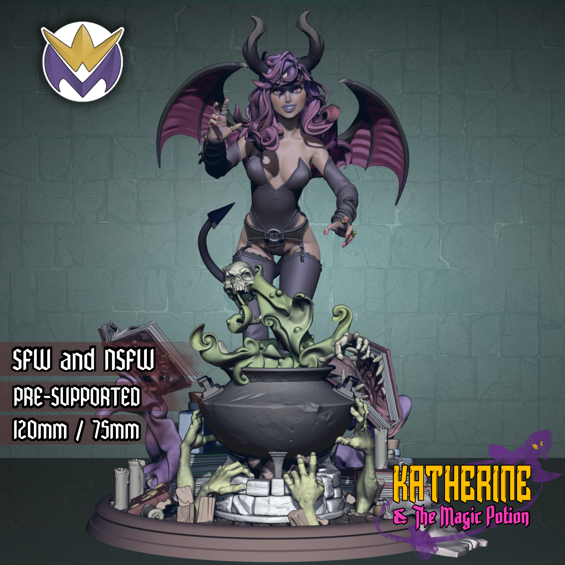 Katherine, The Devil Diorama (75mm, 120mm) +NSFW Versions